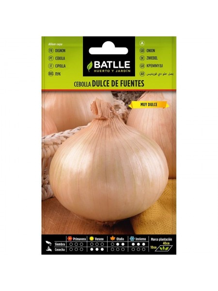 Cebolla dulce de fuentes