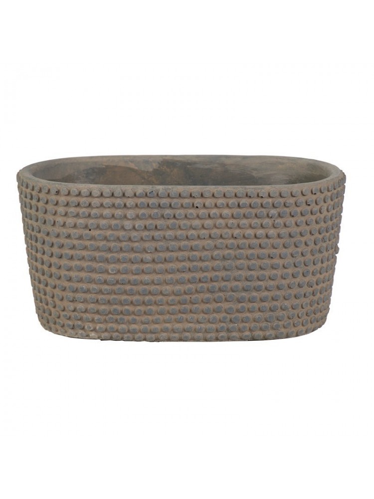 Dot oval pot grey l26w15h13